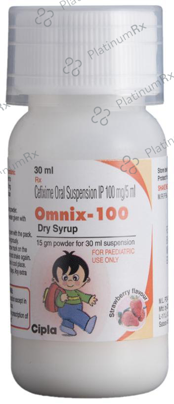 Omnix 100mg Dry Syrup Strawberry 30ml
