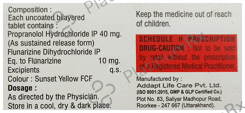 Profal Forte 40mg/10mg Tablet
