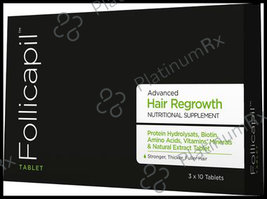Follicapil Advance Hair Regrowth - With Protein, Biotin, Vitamins & Minerals - Tablet