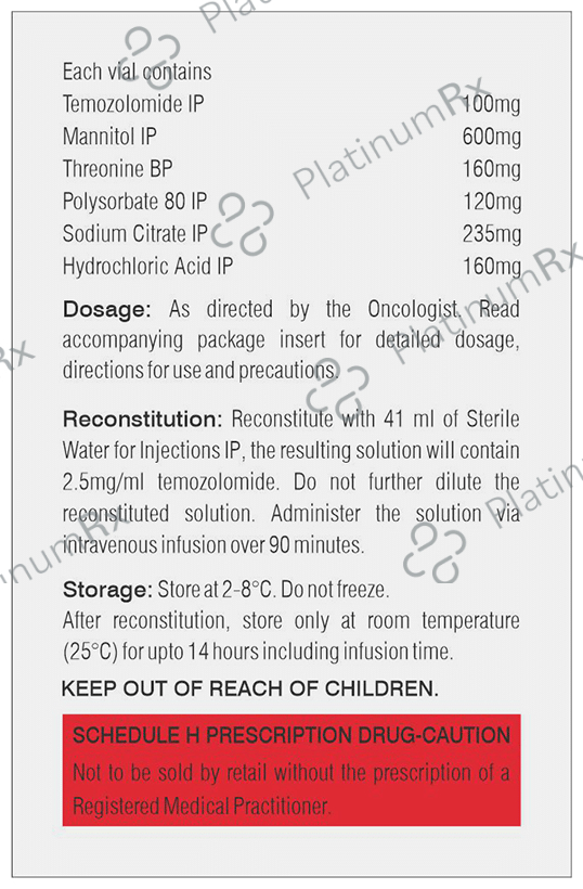 Temzol 100mg Injection