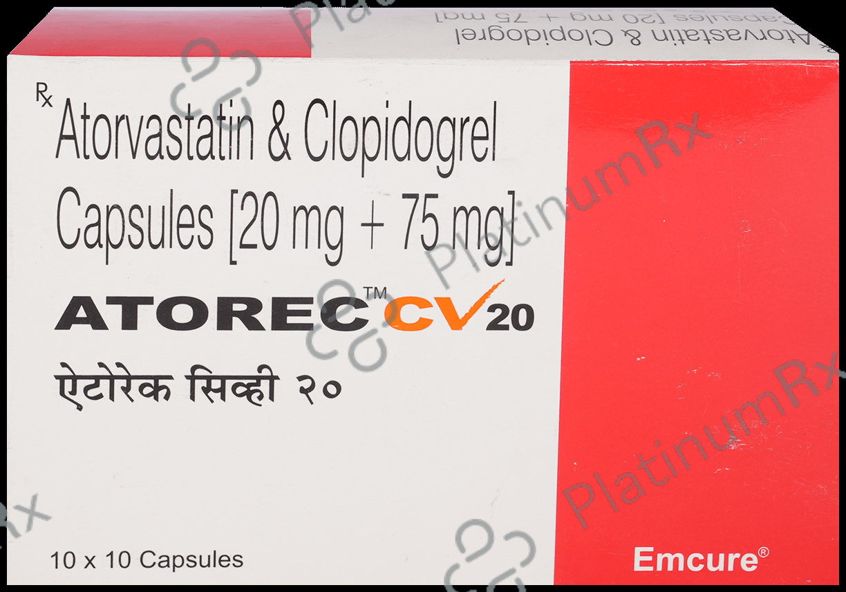 Atorec CV 20/75mg Capsule 10s