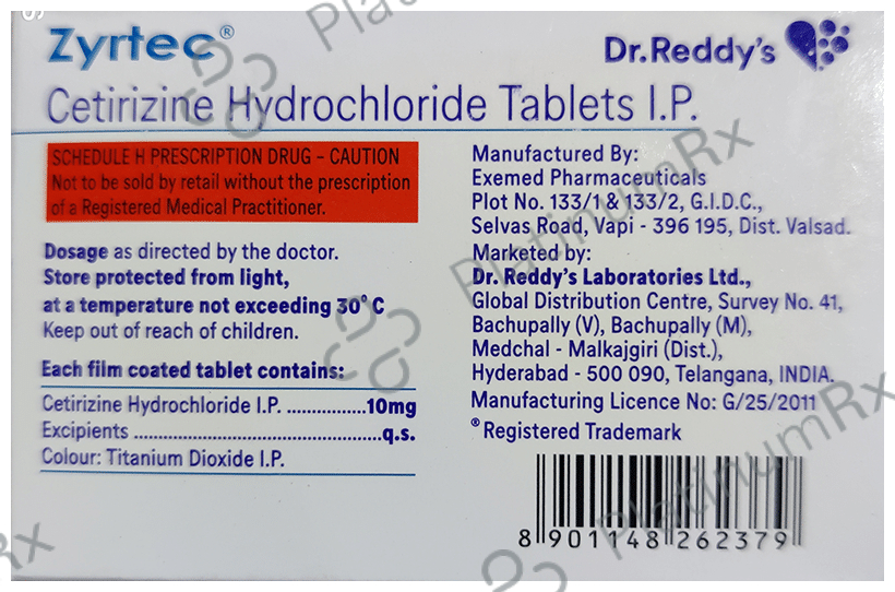 Zyrtec 10mg Tablet 15s