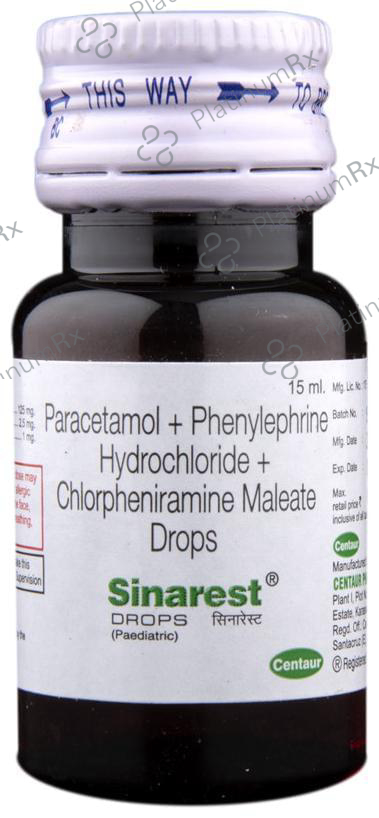 Sinarest Paediatric 1/125/2.5mg Oral Drops 15ml