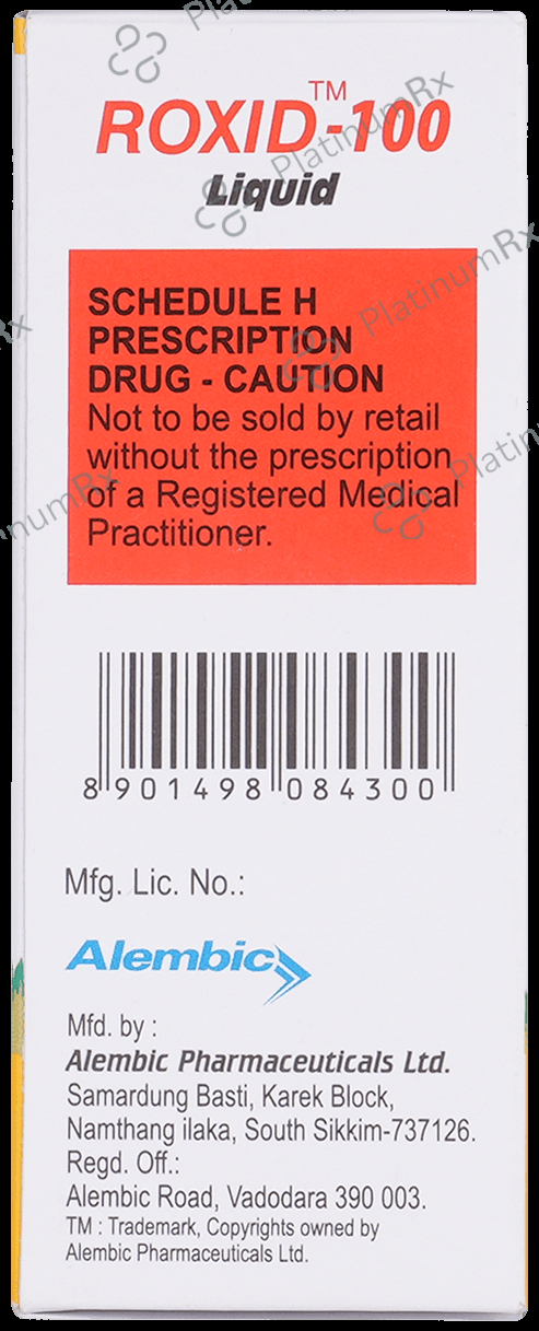 Roxid 100mg Oral Suspension 30ml