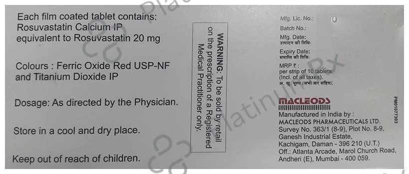 Rosumac 20 Tablet 10 Tablet