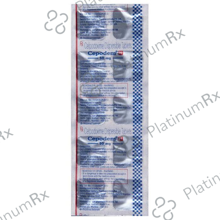 Cepodem DT 50mg Tablet 10s