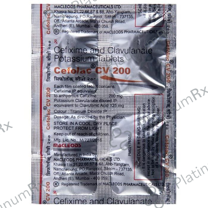 Cefolac CV 200/125mg Tablet 4s