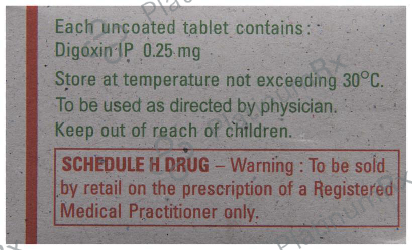 Lanoxin 0.25mg Tablet 10s