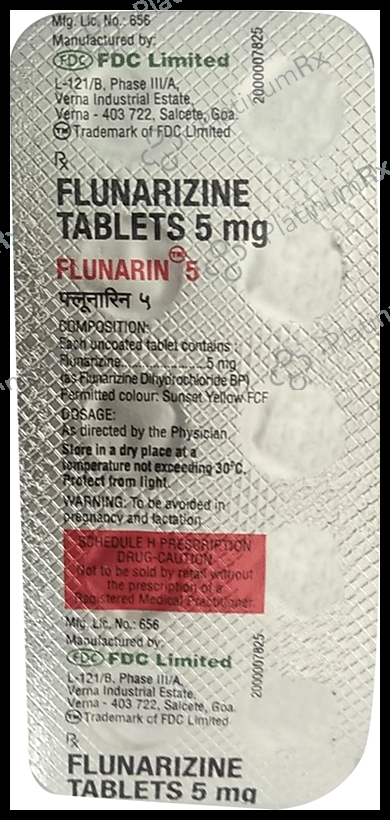Flunarin 5mg Tablet 10s