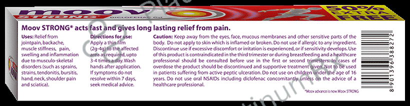 Moov Strong Diclofenac Pain Relief Gel
