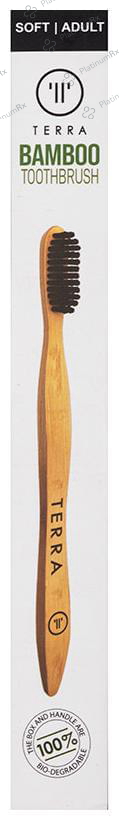 Terra Adult Bamboo Toothbrush Black Soft 1 Toothbrush