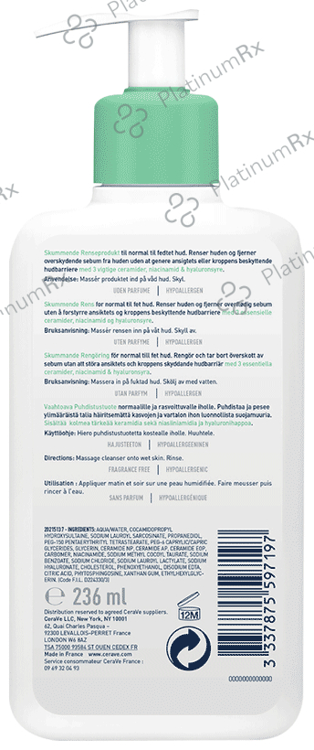 CeraVe Foaming Cleanser for Normal & Oily Skin 236 ml