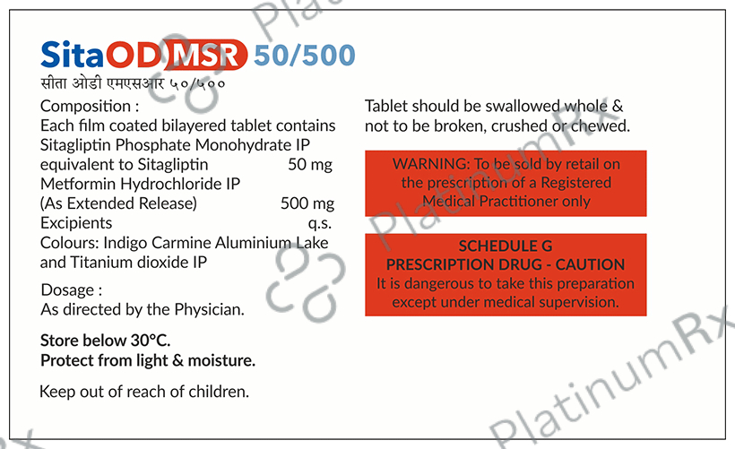Sita OD MSR 50/500 Tablet ER