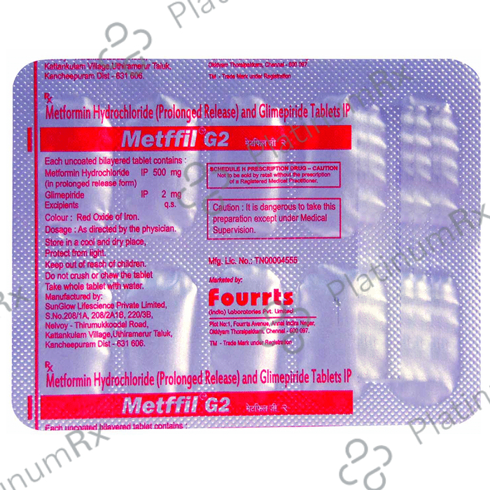 Metffil G 2/500mg Tablet PR 10s
