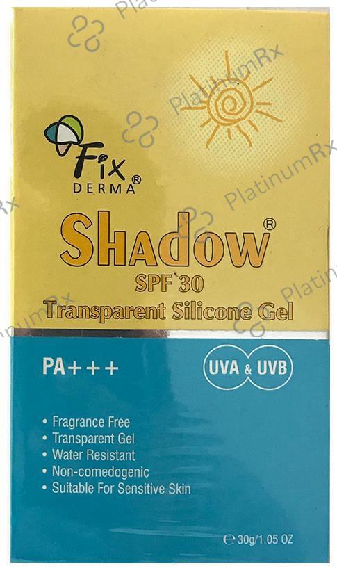 Fixderma Shadow Transparent Silicone Gel SPF 30