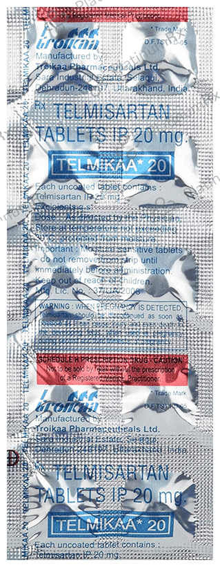 Telmikaa 20mg Tablet 10s