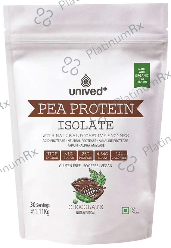 Unived Pea Protein Isolate with Natural Digestive Enzymes Chocolate 1 kg