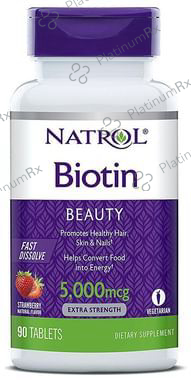 Natrol Biotin 5000mcg Strawberry Tablet