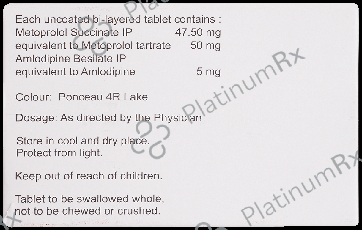 Amlovas XM 5/47.5mg Tablet PR 10s