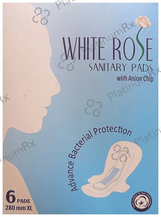 White Rose Sanitary Pads with Anion Chip XL
