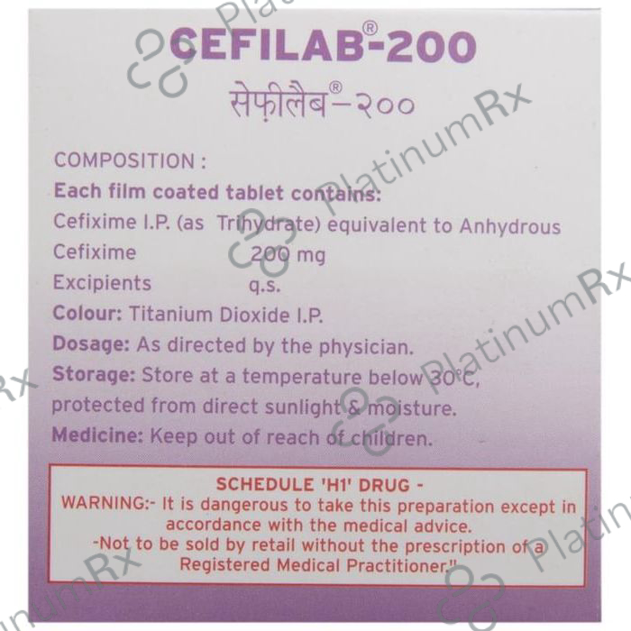 Cefilab 200mg Tablet 10s