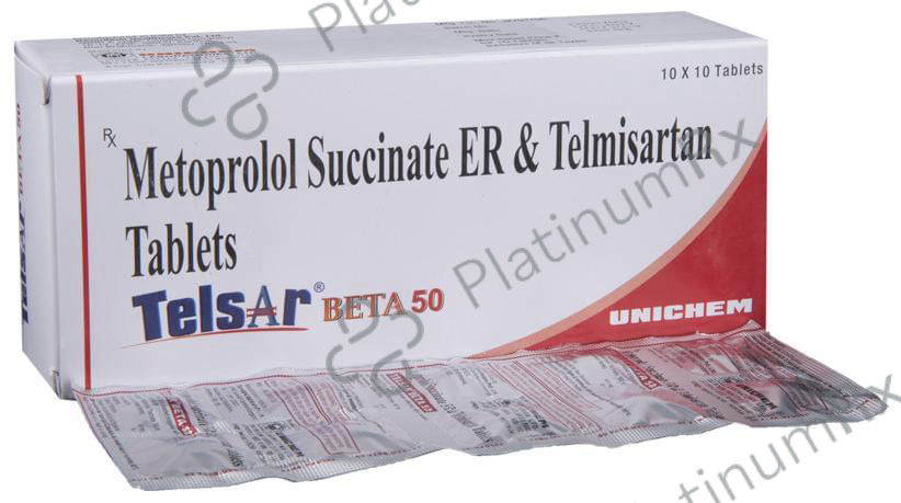 Telsar Beta 50 Tablet ER 10 tablets