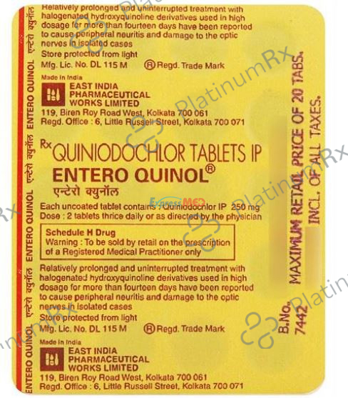 Enteroquinol 250mg Tab 20s