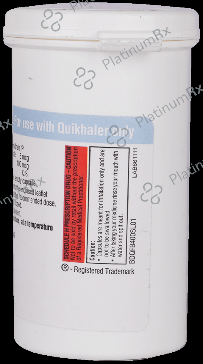 Quikhale FB 400/6mcg Capsule 30s