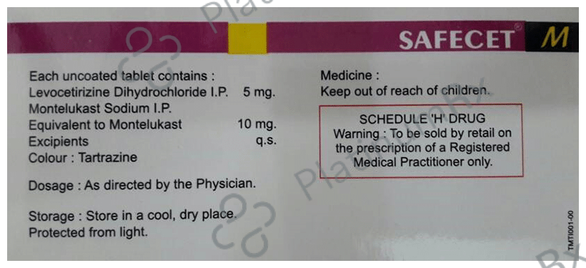 Safecet M 5/10mg Tablet 10s