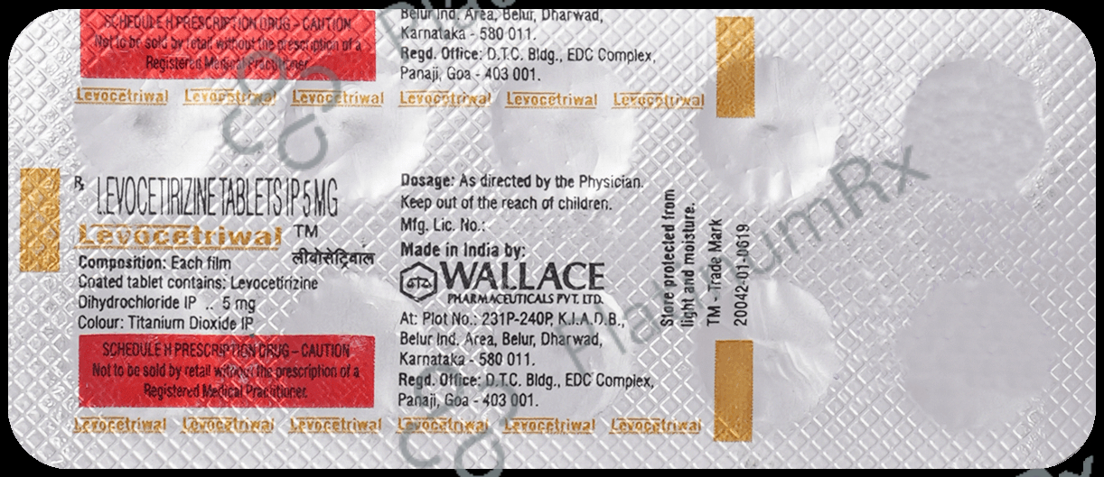Levocetriwal 5mg Tablet