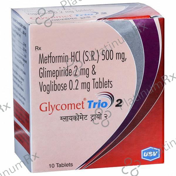 Glisimet Trio 2/500/0.2mg Tablet 10s