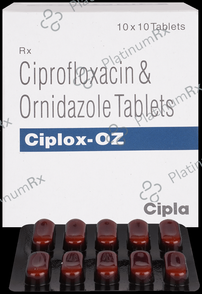 Ciplox OZ 500/500mg Tablet 10s