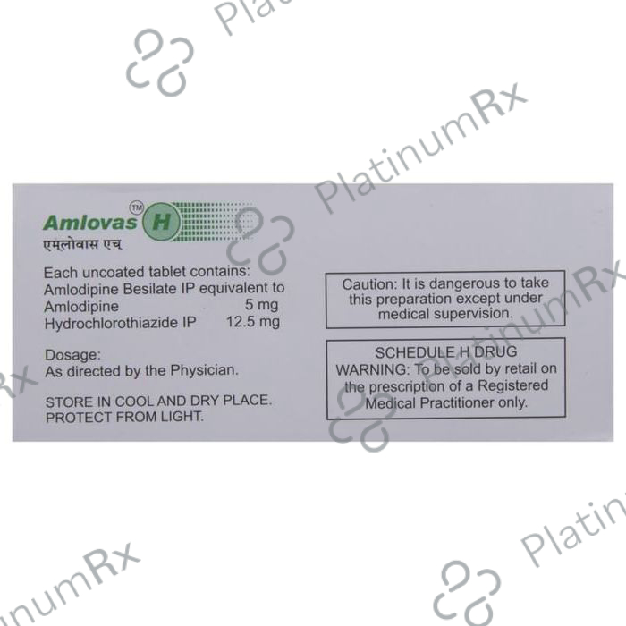 Amlovas H 5/12.5mg Tablet 15s