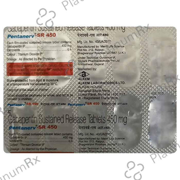 Pentanerv SR 450mg Tablet 10s
