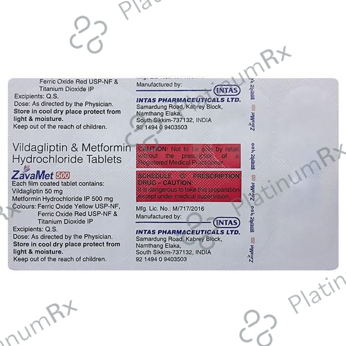 Zavamet 500 500/50mg Tablet 10s