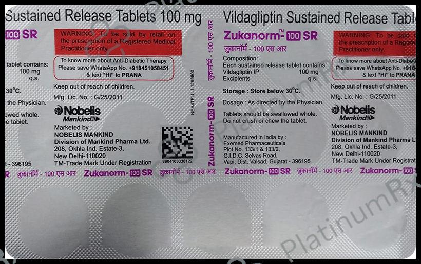 Zukanorm 100mg Tablet SR 15s