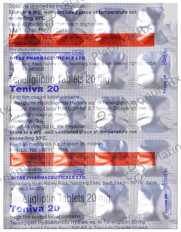 Teniva 20mg Tablet 20s