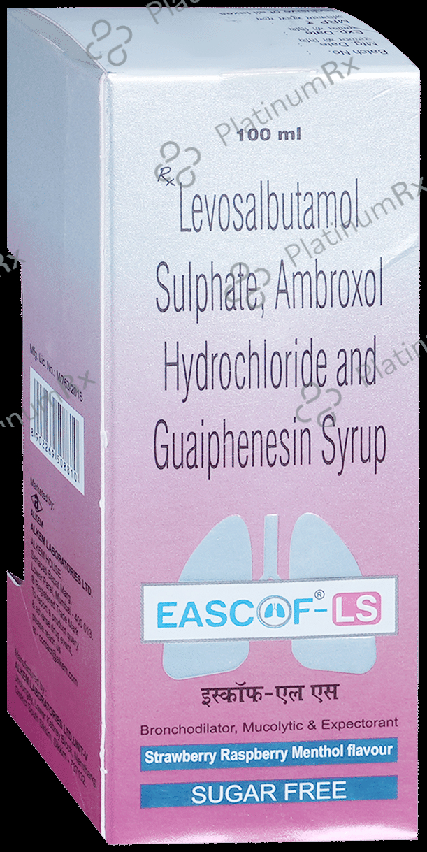 Eascof-LS Syrup Strawberry Raspberry Menthol Sugar Free