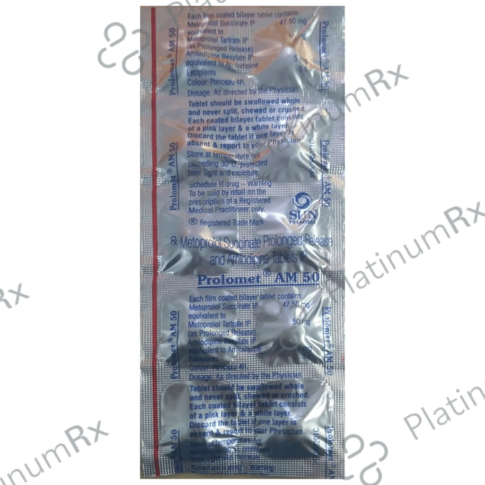 Prolomet AM 50/5mg Tablet PR 10s
