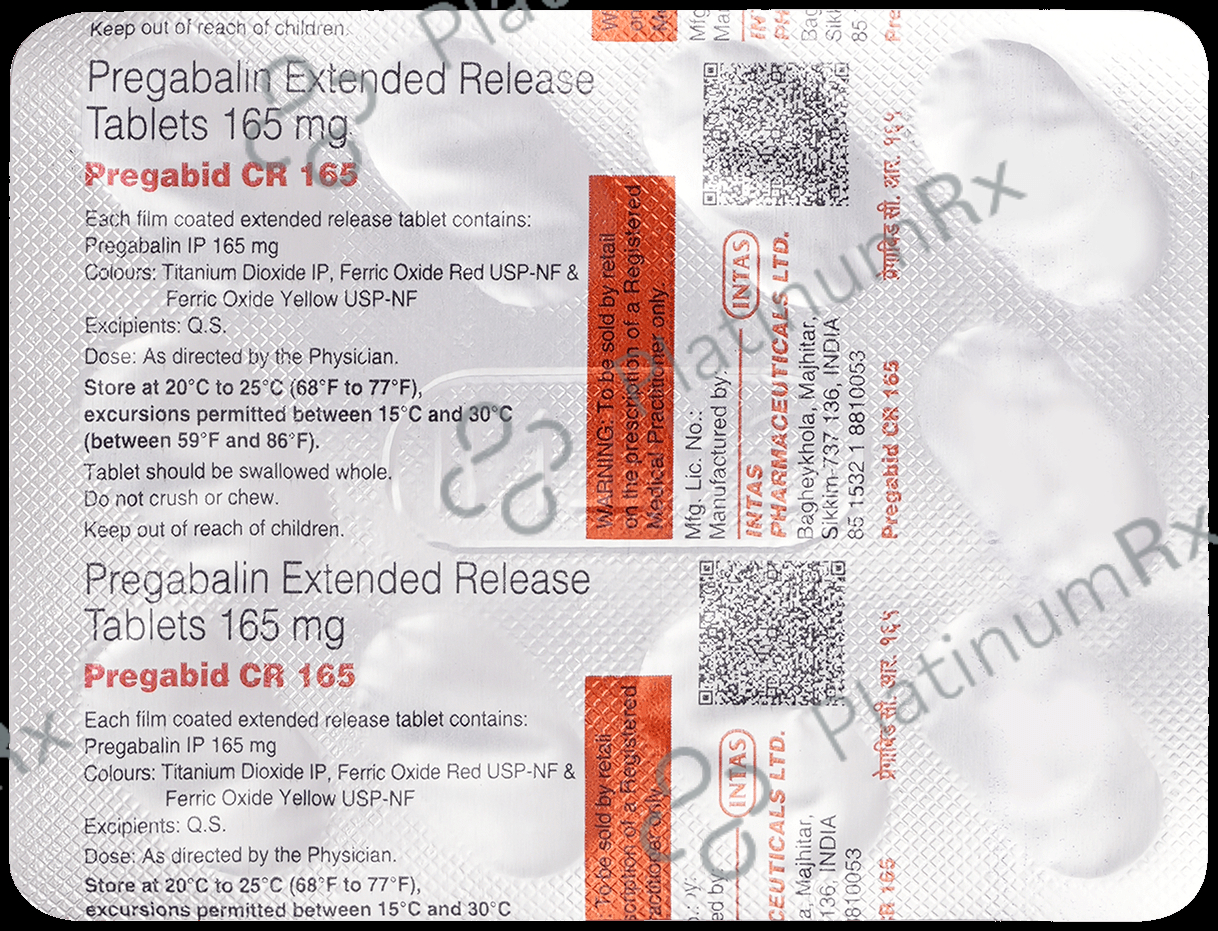 Pregabid CR 165 Tablet