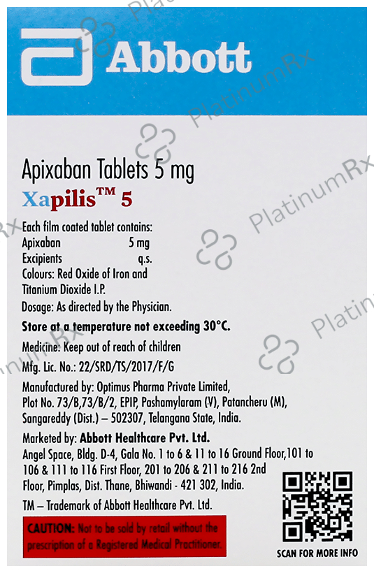 Xapilis 5 Tablet 14 tablets