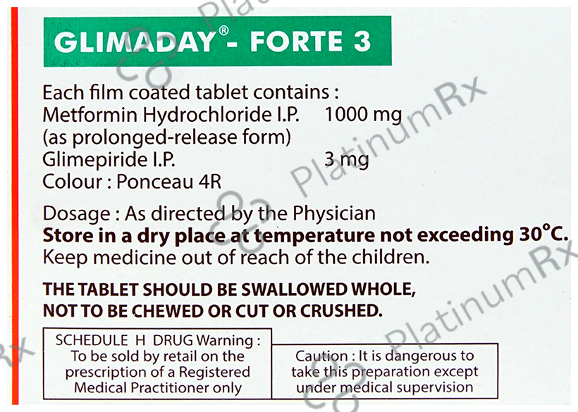 Glimaday-Forte 3 Tablet PR
