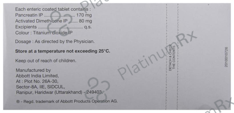 Pankreoflat 170/80mg Tablet 15s
