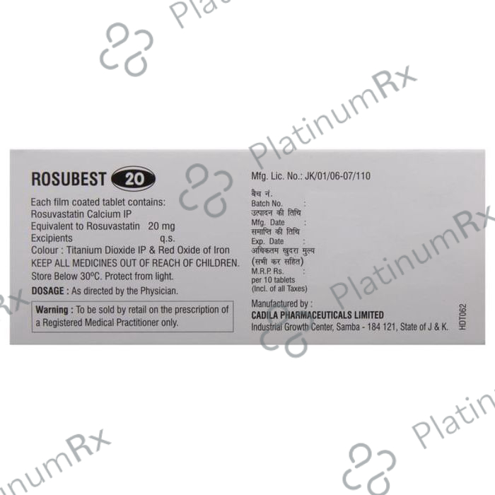 Rosubest 20mg Tablet 10s