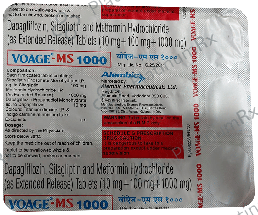 Voage MS 1000/10/100mg Tablet ER 15s