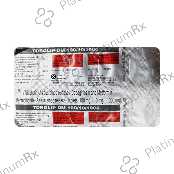 Torglip DM 10/1000/100mg Tablet 10s