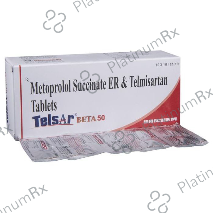 Telsar Beta 50 Tablet ER 10 tablets