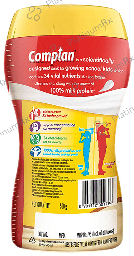 Complan Nutrition Drink Powder for Children - Nutrition Drink for Kids with Protein & 34 Vital Nutrients - Kesar Badam