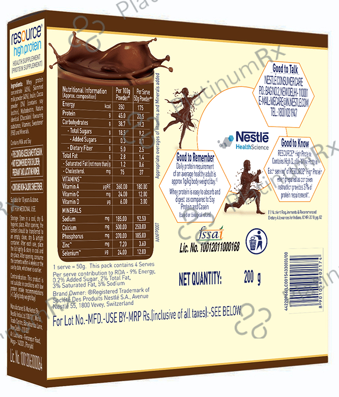 Nestle Resource High Quality Whey Protein - Flavour Chocolate