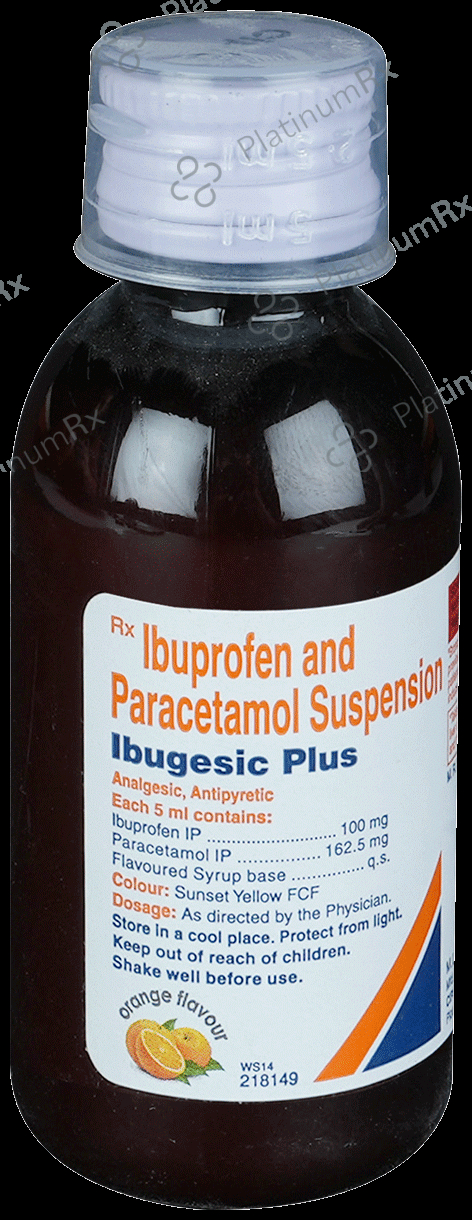 Ibugesic Plus 100/162.5mg Oral Suspension Orange 60ml